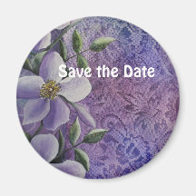 Magnet  Save the date with Floral Fantasy