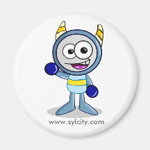 magnet sylbot bleu garçon aimants pour réfrigérateur