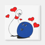 Magnet-Valentine's Bowling Ball & Pin