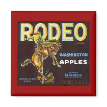 MAGNET ~ VINTAGE RODEO BRAND WASHINGTON APPLES!