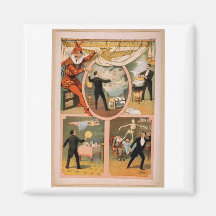 Magnet-vintage theatre Magician advertisment
