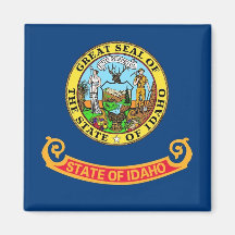 Magnet with Flag of  Idaho State - USA