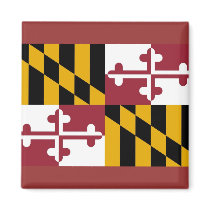 Magnet with Flag of Maryland State - USA
