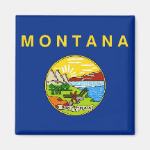 Magnet with Flag of Montana State - USA