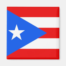 Magnet with Flag of Puerto Rico - USA