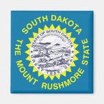 Magnet with Flag of South Dakota State - USA