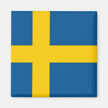 Magnet with Flag of Sweden