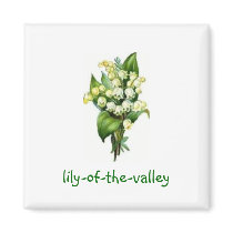 Magnet with Lily-of-the-Valley Design