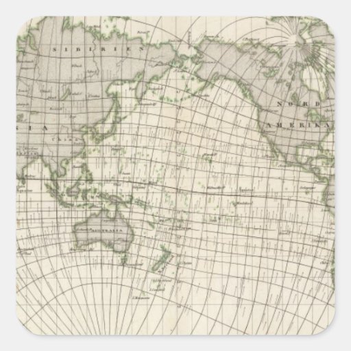 Magnetic Map of the World Stickers