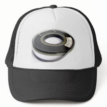 Magnetic tape reel trucker hats