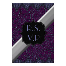 Magnificent Mehndi Mandalas (Purple) Wedding Invitations