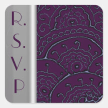Magnificent Mehndi Mandalas (Purple) (Wedding) Stickers