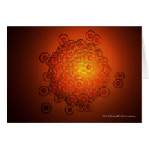 Magnified look at an ovum greeting card