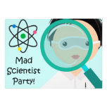 Magnifying Glass Boy Scientist Birthday Invitation