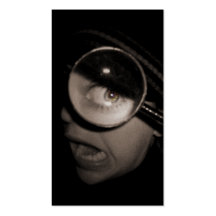 magnifying optometrist business cards