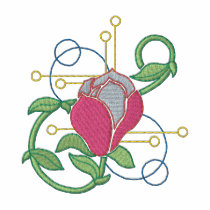 Magnolia Art Nouveau Embroidered Shirt