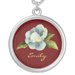 Magnolia Blossom Personalized Necklace