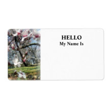 Magnolia Closeup by Fence Shipping Labels