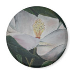 magnolia flower oil painting magnets
