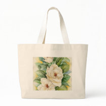 Magnolia Flower Watercolor Art - Multi Tote Bags