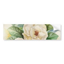 Magnolia Flower Watercolor Art - Multi Bumper Stickers