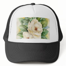 Magnolia Flower Watercolor Art - Multi Mesh Hats