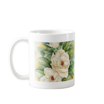 Magnolia Flower Watercolor Art - Multi Coffee Mug