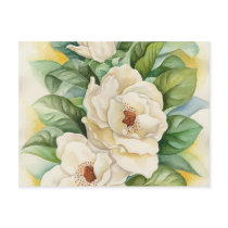 Magnolia Flower Watercolor Art - Multi Postcard