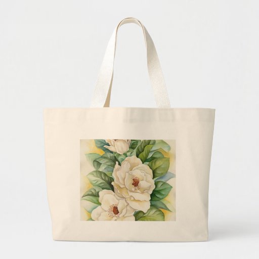 Magnolia Flower Watercolor Art - Multi Tote Bags