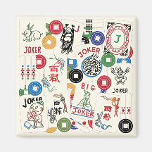 Mah Jongg Jokers and Coins Magnet