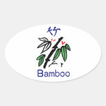 Mahjong Bamboo Suit,Red,Blue,Green,Black on White Sticker