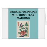 mahjong game player greeting cards