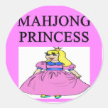 MAHJONG princess Round Sticker