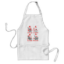 Mahjong Tiles, Four Seasons , On White Background Apron