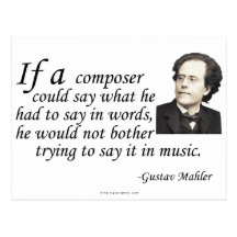 Mahler sur la composition carte postale