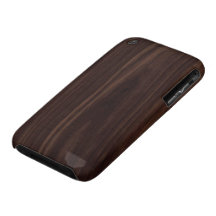 Mahogany Dark Wood Grain Texture iPhone 3 Cover