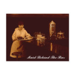 Maid Behind The Bar Music Reel Postcard