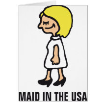 maid in... grußkarte