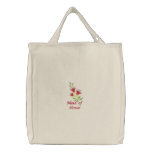 Maid of honor Floral Embroidered Tote Bag