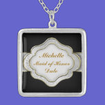 MAID of HONOR GIFT  SILVER PLATED NECKLACE necklaces