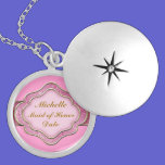 MAID of HONOR GIFT STERLING SILVER LOCKET necklaces