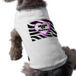 Maid Of Honor (Heart Zebra Print) Pet T-shirt
