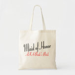 Maid Of Honour (AKA Bride's Bitch Red) Canvas Bags