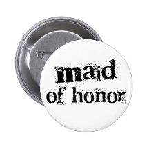 Maid of Honour Black Text Button