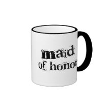 Maid of Honour Black Text Mugs