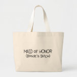 Maid Of Honour Brides Bitch Black Text Canvas Bags