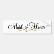 Maid of Honour Bumper Sticker