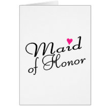 Maid Of Honour Card