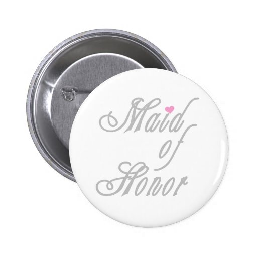Maid of Honour Classy Greys Pin