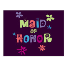 Maid of Honour Gifts and Favours Postcard